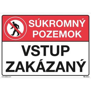 Súkromný pozemok, vstup zakázaný A4 vyobraziť