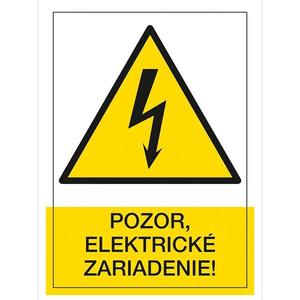 Pozor elektrické zariadenie vyobraziť