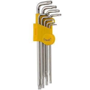 Kľúče Torx s otvorom, predĺžené, T10-50, 9 ks vyobraziť