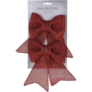 Mašličky 18 cm (2 ks) glitter červené CAA006660 vyobraziť