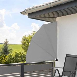 Skladacia zástena na balkón, 140 cm, - sivá vyobraziť