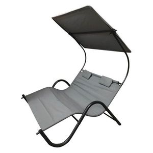 Lehátko pre dve osoby DELUX v 3 farbách- sivá vyobraziť