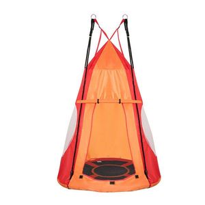 Hojdací kruh bocianie hniezdo, so stanom, 110 cm, červený vyobraziť