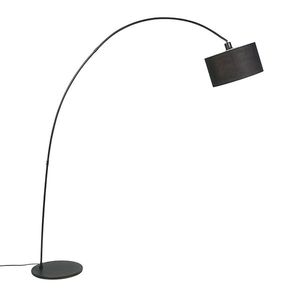 Inteligentná moderná oblúková stojaca lampa čierna vrátane A60 Wifi - Vinossa vyobraziť