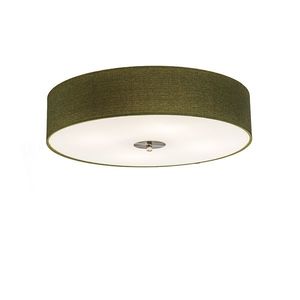 Rustikálne stropné svietidlo zelené 50 cm - Drum Jute vyobraziť