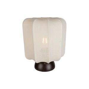 Japandi stolná lampa tmavý bronz s béžovým tienidlom - Nori vyobraziť