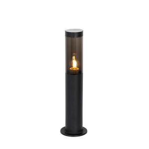 Moderné vonkajšie stĺpové svietidlo čierne 45 cm IP44 - Rox vyobraziť