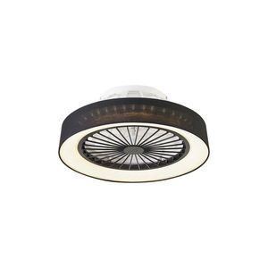 Stropný ventilátor čierny so hviezdnym efektom 47cm vrátane LED stmievateľný s diaľkovým ovládaním - Emily vyobraziť