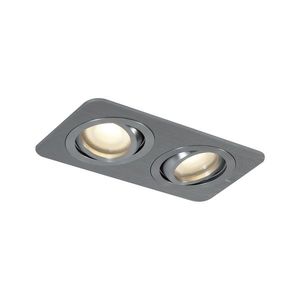 Zaoblené zapustené bodové svietidlo Gunmetal GU10 50 mm otočné a naklápacie IP44 2-svetlá - Alberto vyobraziť