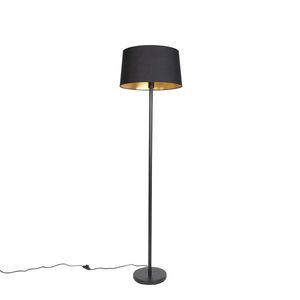 Inteligentná stojaca lampa čierna s čiernym tienidlom 45 cm vrátane Wifi A60 - Simplo vyobraziť