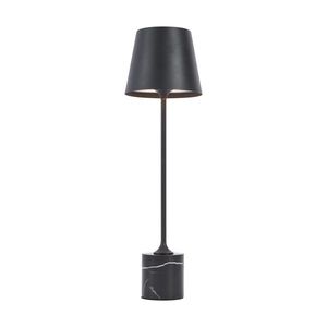 Moderná stolná lampa čierna 37 cm vrátane LED stmievateľná IP54 nabíjateľná - Topi vyobraziť