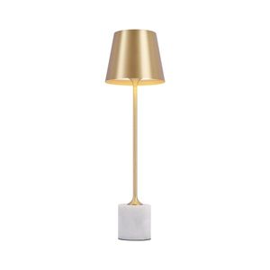 Moderná stolná lampa zlatá 37 cm vrátane LED stmievateľná IP54 nabíjateľná - Topi vyobraziť