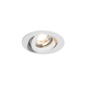 Zástenný bodový reflektor biely sklopný 8, 2 cm vrátane stmievateľného LED s krytím IP54 Ultra Slim - Pupil vyobraziť