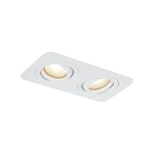 Zaoblené zapustené bodové svietidlo biele GU10 50 mm otočné a naklápacie IP44 2-svetlá - Alberto vyobraziť