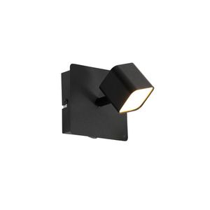 Moderná nástenná lampa čierna vrátane LED so spínačom - Nola vyobraziť