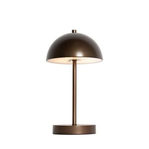 Vonkajšia stolná lampa Hríb tmavý bronz nabíjateľná - Keira vyobraziť