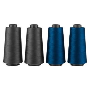 crelando® Overlockové nite, 4 kusy (sivá/modrá) vyobraziť