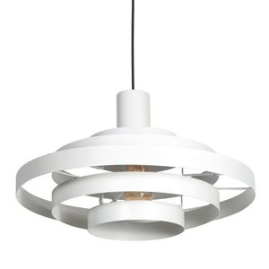 Retro závesná lampa biela okrúhla - Halo Cirque vyobraziť
