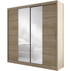 Skriňa Ola 200 cm dub sonoma so zrkadlom vyobraziť