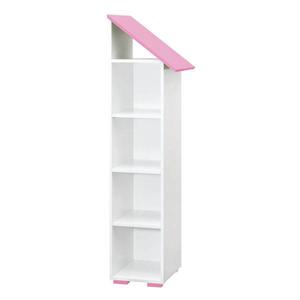 Regál Bb03 4p pravý biela+ružová vyobraziť