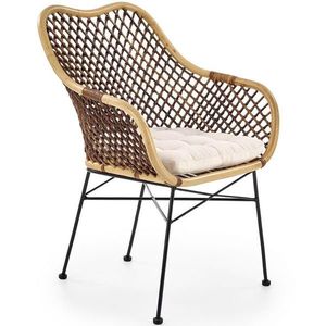 Stolička K336 Rattan/Kov Natural/Tmavohnedá vyobraziť