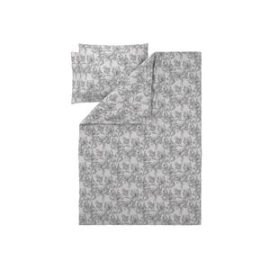 LIVARNO® Posteľná bielizeň z bavlny Renforcé, 200 x 220 cm (biela/sivá) vyobraziť