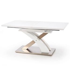 Rozkladací stôl Sandor 160/220x90cm Mdf/Oceľ – Biely vyobraziť