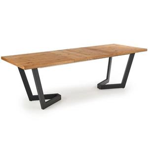 Rozkladací stôl Massive 160/250x90cmSvetlý Dub/Čierna vyobraziť