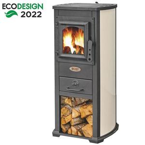 Oceľové kachle Berna Lux 5, 3 KW béžové vyobraziť