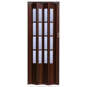 Zhrňovacie dvere Crystalline Glass mahagón vyobraziť