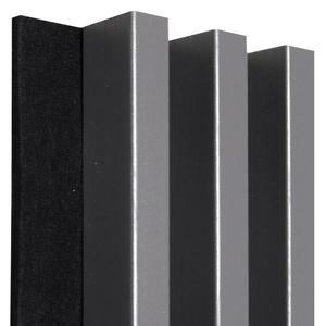 Akustické panely lamelové 3D na plsti Antracit 137x2650 mm vyobraziť