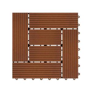 Terasová dlaždica WPC redwood 30x30 cm vyobraziť
