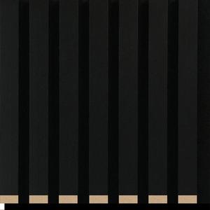 Akustické lamely 3D na plsti čierne 21x300x2650 mm vyobraziť