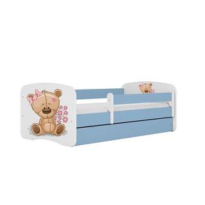 Detská Posteľ. Babydreams+Sz+M Modrá 80x160 Medveď s kvetmi vyobraziť