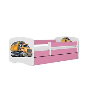 Detská posteľ Babydreams+Sz+M ružový 80x180 nákladné auto vyobraziť