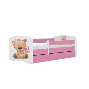 Detská Posteľ. Babydreams+Sz+M ružová 80x180 Medveď s kvetmi vyobraziť