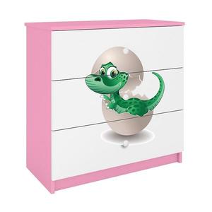 Detská komoda Babydreams ružová – Dino vyobraziť