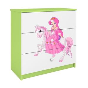 Detská komoda Babydreams zelená – Princezná 1 vyobraziť