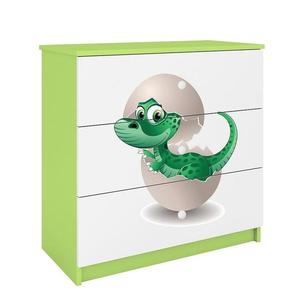 Detská komoda Babydreams zelená – Dino vyobraziť