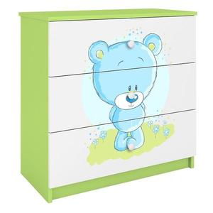 Detská komoda Babydreams Zelená – Medveď modrý vyobraziť