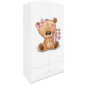Skriňa Babydreams biela – Medveď s kvetmi vyobraziť
