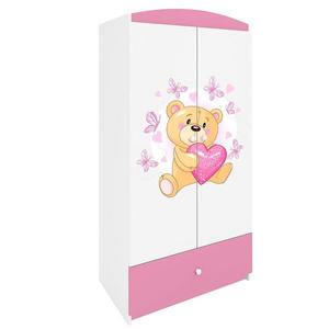 Skriňa Babydreams ružová – Medveď s motýľmi vyobraziť