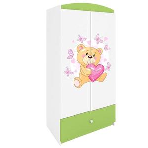 Skriňa Babydreams zelená – Medveď s motýľmi vyobraziť