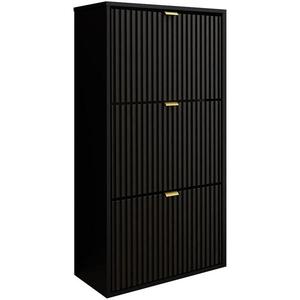 Skrinka na topánky Laro I Stojaci Čierna/Čierna/ Zlatý vyobraziť