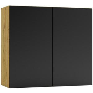 Kuchynská skrinka Cosmo Isabel W80 Čierny hrášok/Dub Artisan vyobraziť