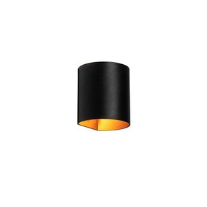 Moderná nástenná lampa čierna s mosadzou - Sabbio vyobraziť
