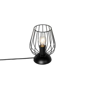 Moderná stolná lampa čierna drôtená - Palica vyobraziť