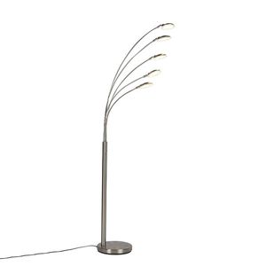 Stojaca lampa z ocele vrátane LED s dotykovým stmievačom - Sixties Trento vyobraziť
