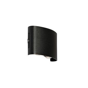 Vonkajšia nástenná lampa čierna vrátane LED 4-žiarovkové IP54 - Silly vyobraziť