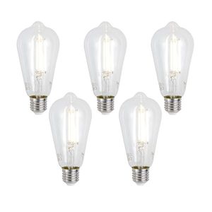 Sada 5 ks E27 Stmievateľné LED žiarovky ST64 číre 7W 806lm 2700-6500K vyobraziť